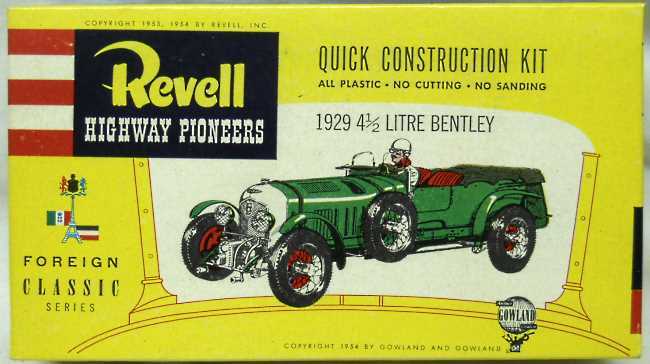 Revell 1/32 1929 4 1/2 Liter Bentley Highway Pioneers - US Antique Series, H63-69 plastic model kit